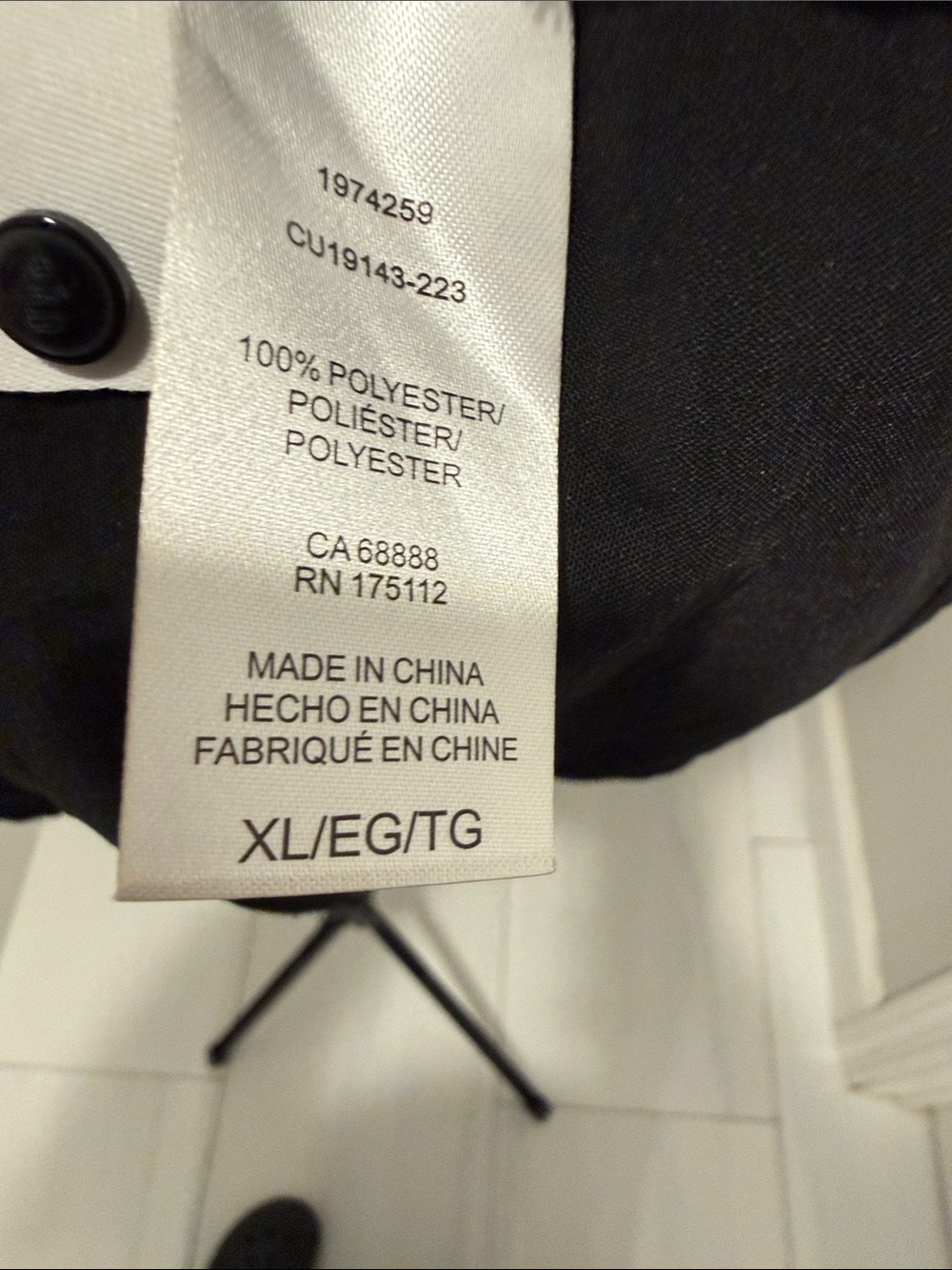 Hilary Radley Black Short-Sleeve Henley Blouse - Picture 4 of 4
